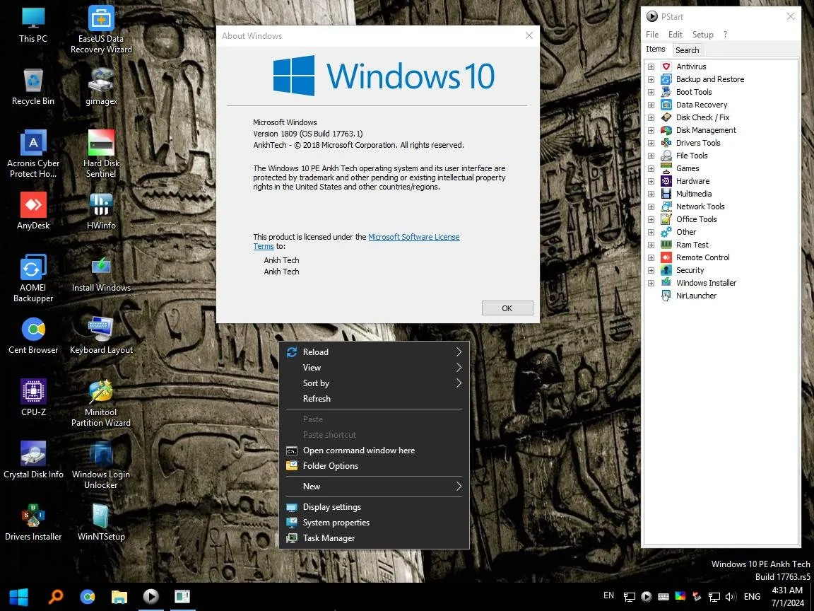Thumbnail for article Windows 10 PE x64 Bootable USB for PC Diagnostics and Repair