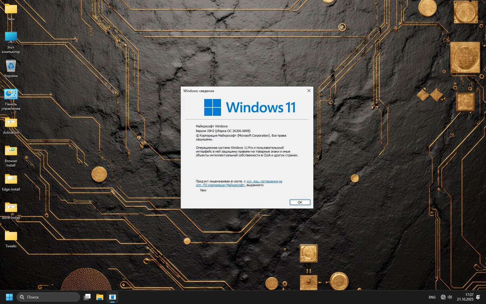 Thumbnail for article Windows 11 Pro 25H2 RU EN v26200.6899 by Revision (for advanced users)